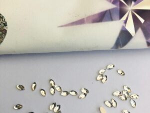 10pcs Tooth Gems Preciosa® Horse Eye CRYSTAL Lead-Free Gems Non hotfix foiled 2x4mm Rhinestones Flatbacks Make your Tooth Butterfly