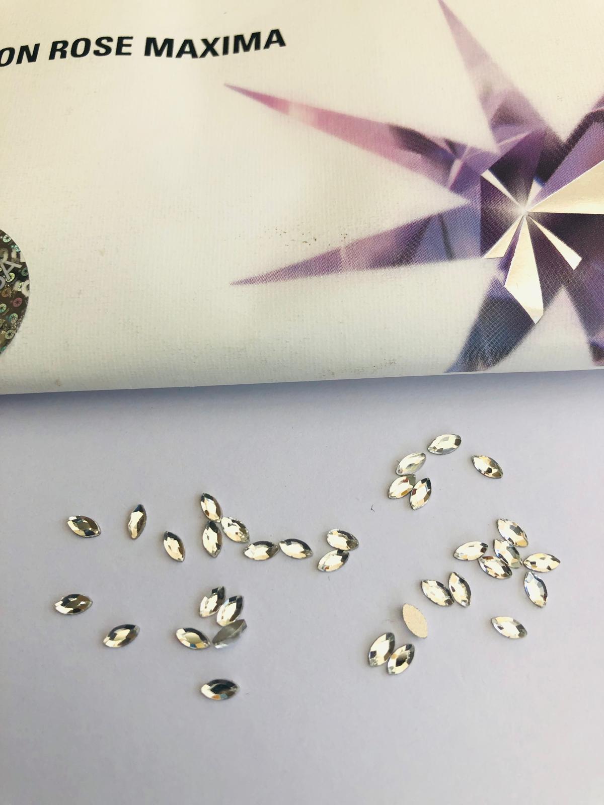 10pcs Tooth Gems Preciosa® Horse Eye CRYSTAL Lead-Free Gems Non hotfix foiled 2x4mm Rhinestones Flatbacks Make your Tooth Butterfly