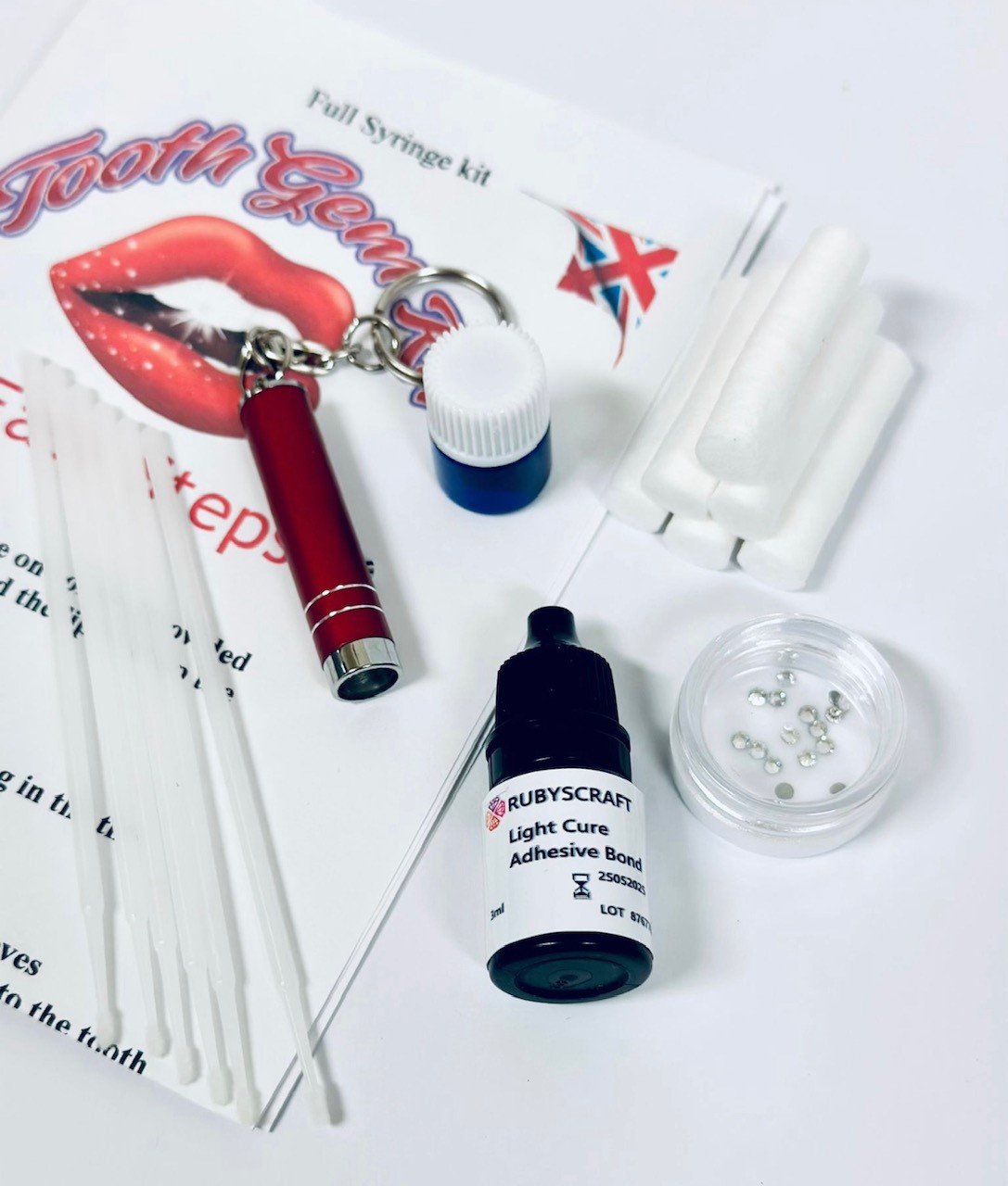 Rubyscraft Mini Tooth Gem Kit -  with Lead Free 30pcs ss6 Swarovski® Crystals