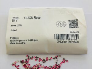 30pcs Tooth Gems Swarovski® Rose non hotfix ss9 Rhinestones Flatbacks