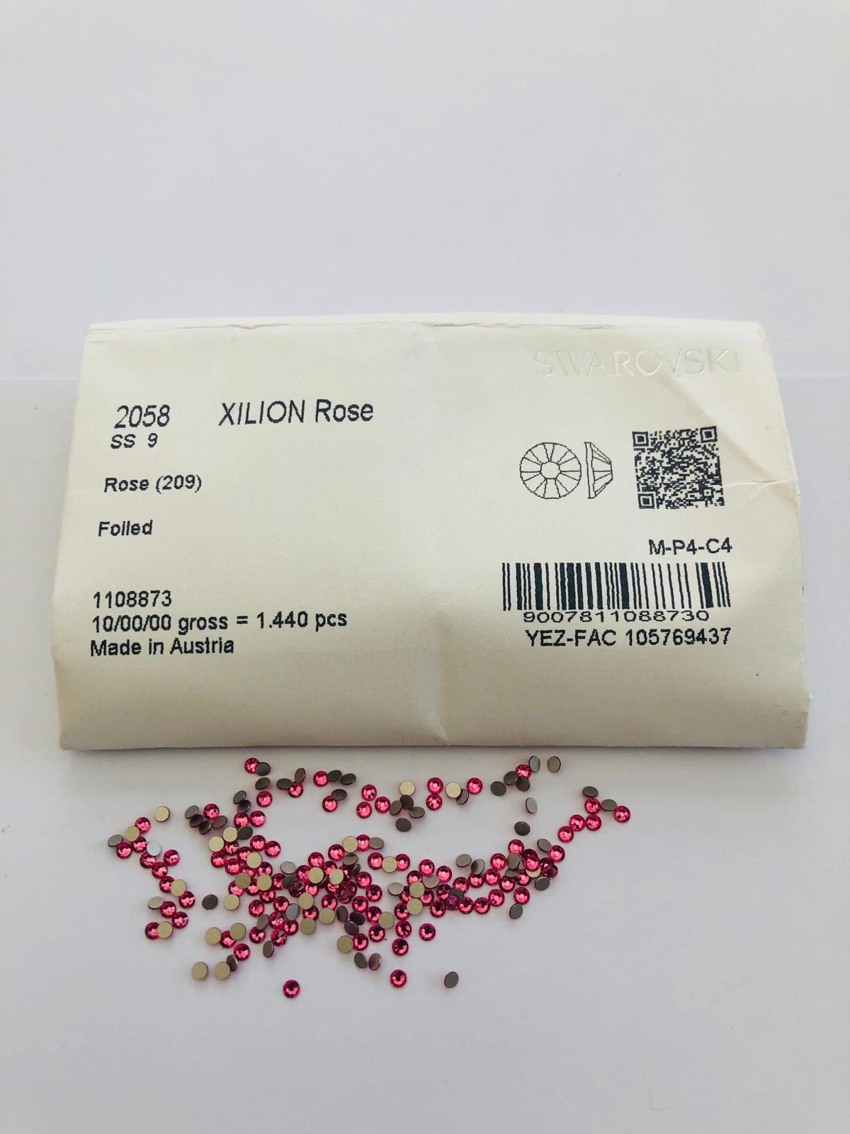 30pcs Tooth Gems Swarovski® Rose non hotfix ss9 Rhinestones Flatbacks