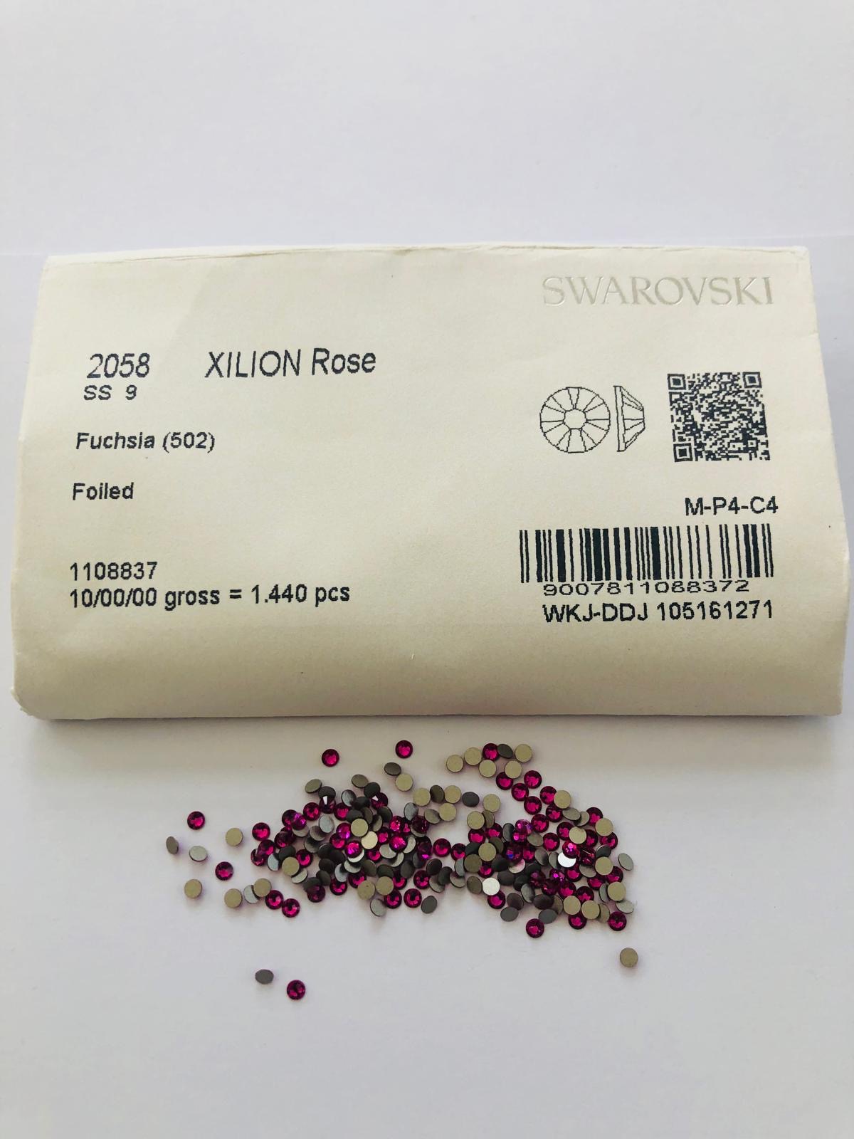30pcs Tooth Gems Swarovski® Fuschia non hotfix