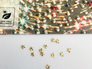 Alternative view of 10pcs Tooth Gems Preciosa® Crystal Golden shadow Star 3mm Lead-Free Gems Non hotfix foiled 3mm Rhinestones Flatbacks