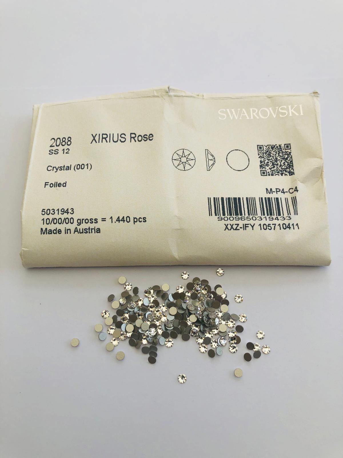 50pcs  Swarovski® Crystals non hotfix ss12 Crystal Rhinestones Flatbacks