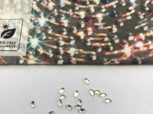 Alternative view of 10pcs Tooth Gems Preciosa® Crystal Navette 3mm Lead-Free Gems Non hotfix foiled Rhinestones Flatbacks