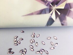 10pcs Tooth Gems Preciosa® Horse Eye Violet Lead-Free Gems Non hotfix foiled 2x4mm Rhinestones Flatbacks Make your Tooth Butterfly