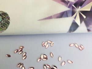 10pcs Tooth Gems Preciosa® Horse Eye Silk Lead-Free Gems Non hotfix foiled 2x4mm Rhinestones Flatbacks Make your Tooth Butterfly