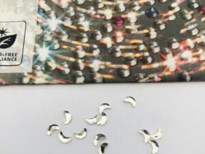 Alternative view of 10pcs Tooth Gems Preciosa® Crystal Moon 2x4mm Lead-Free Gems Non hotfix foiled Rhinestones Flatbacks