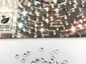 Alternative view of 10pcs Tooth Gems Preciosa® Crystal Star 3mm Lead-Free Gems Non hotfix foiled 3mm Rhinestones Flatbacks