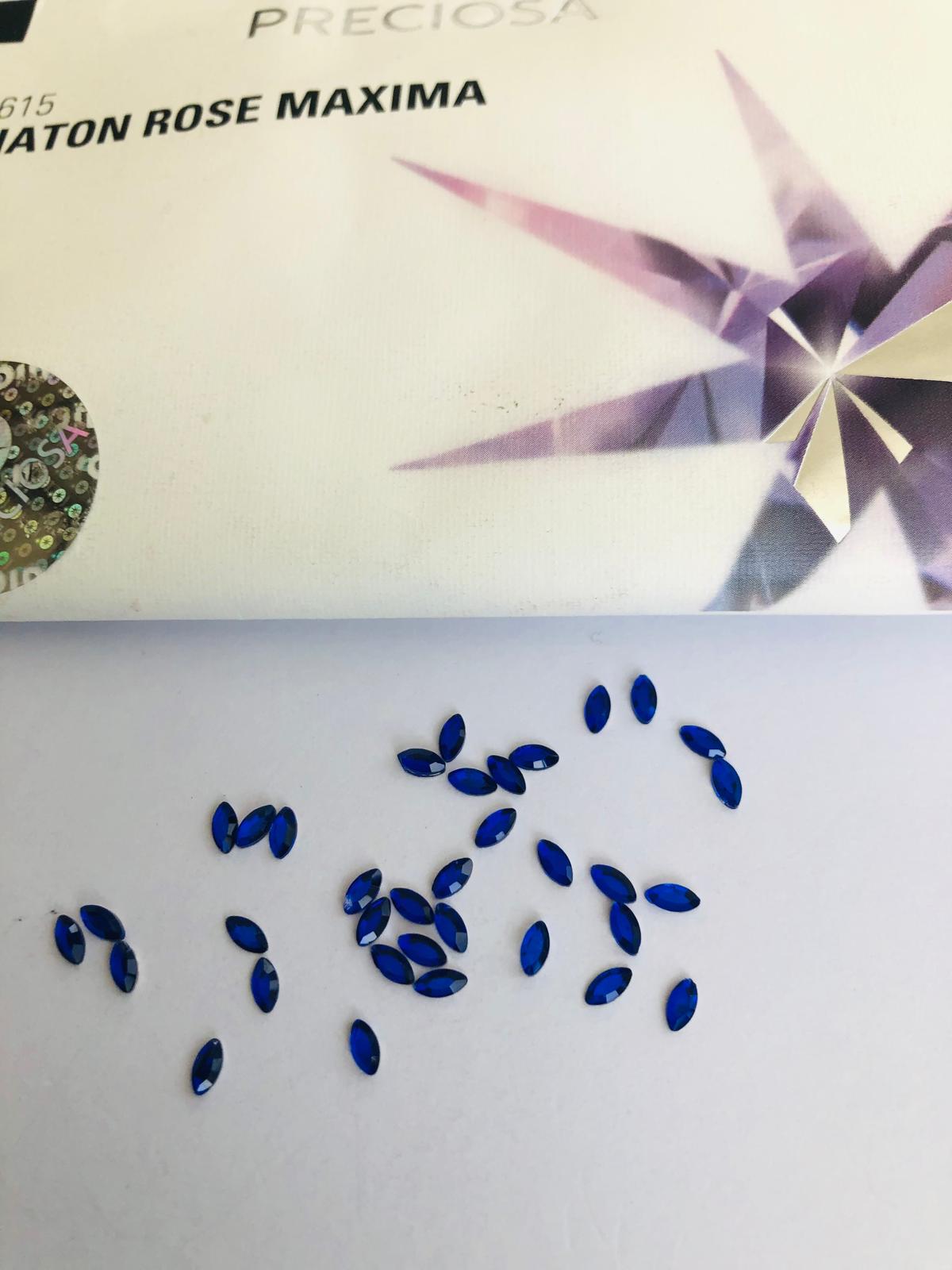 10pcs Tooth Gems Preciosa® Horse Eye Blue Sapphire Lead-Free Gems Non hotfix foiled 2x4mm Rhinestones Flatbacks Make your Tooth Butterfly