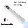 1pc Mini UV Rechargeable Light White , 2 settings