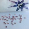10pcs Tooth Gems Preciosa® Light Rose Heart  3mm Lead-Free Crystal Gems Non hotfix foiled Austrian Rhinestones Flatbacks