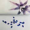 10pcs Tooth Gems Preciosa® Dark sapphire Diamond 5x3mm Lead-Free Crystal Gems Non hotfix foiled Austrian Rhinestones Flatbacks