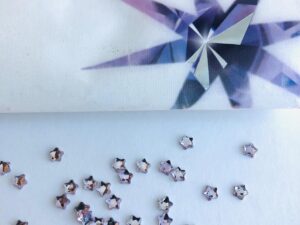 10pcs Tooth Gems Preciosa® Violet MINI STAR Star 4mm Lead-Free Gems Non hotfix foiled Austrian Rhinestones Flatbacks