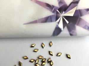 Alternative view of 10pcs Tooth Gems Preciosa® Aurum Gold Diamond 5x3mm Lead-Free Crystal Gems Non hotfix foiled Austrian Rhinestones Flatbacks