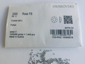 Alternative view of 50pcs  Swarovski® Crystals non hotfix ss3 Rhinestones  Flatbacks 2000 2058