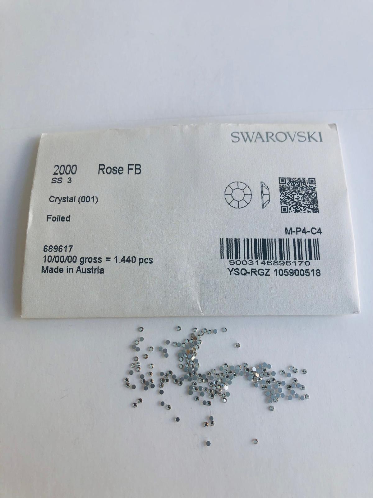 50pcs  Swarovski® Crystals non hotfix ss3 Rhinestones  Flatbacks 2000 2058