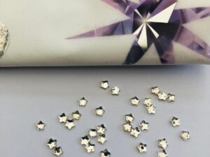 Alternative view of 10pcs Tooth Gems Preciosa® Crystal MINI STAR Star 4mm Lead-Free Gems Non hotfix foiled Austrian Rhinestones Flatbacks