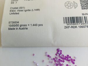 Alternative view of 30pcs  Swarovski® Electric Violet Ignite Neon non hotfix  ss7 Rhinestones Flatbacks 2058