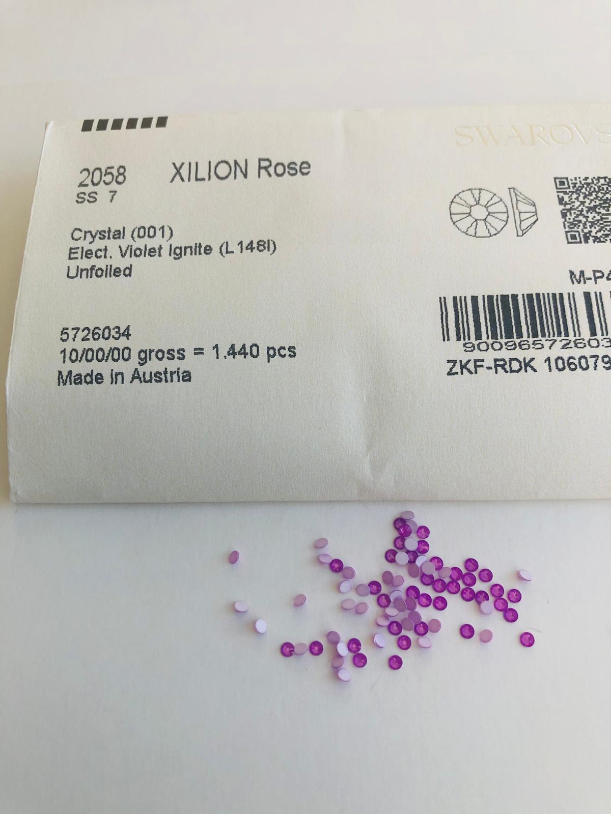 30pcs  Swarovski® Electric Violet Ignite Neon non hotfix  ss7 Rhinestones Flatbacks 2058