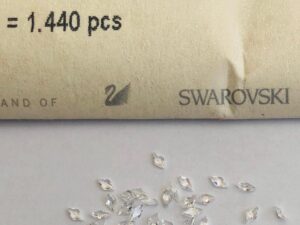 Alternative view of 10pcs  Swarovski® Translucent Clear Crystal Diamond MINI 1.5x3mm Lead free Gems