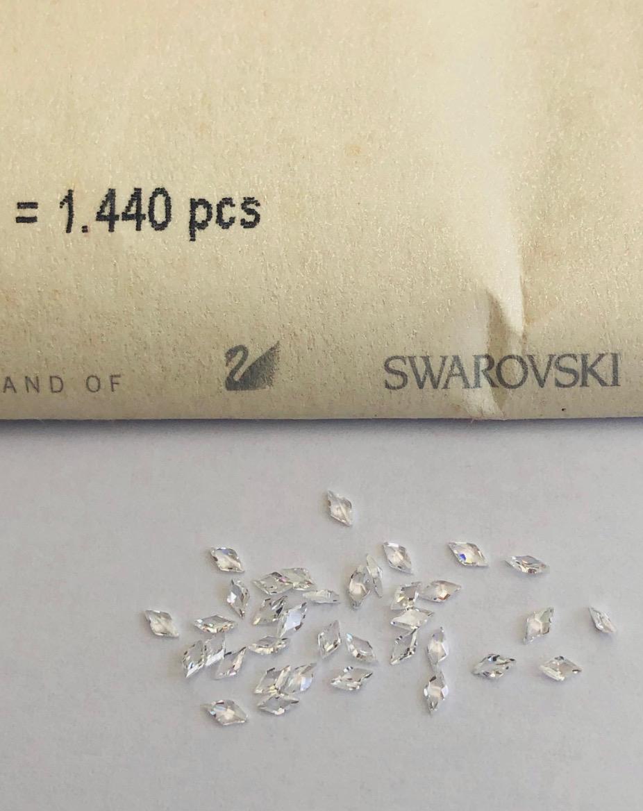 10pcs  Swarovski® Translucent Clear Crystal Diamond MINI 1.5x3mm Lead free Gems