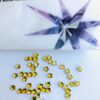 10pcs Tooth Gems Preciosa® Light Topaz MINI STAR Star 4mm Lead-Free Gems Non hotfix foiled Austrian Rhinestones Flatbacks