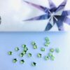 10pcs Tooth Gems Preciosa® Peridot MINI STAR Star 4mm Lead-Free Gems Non hotfix foiled Austrian Rhinestones Flatbacks