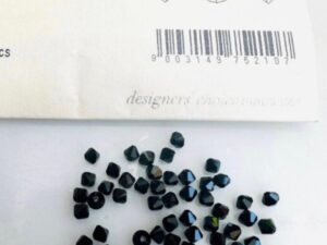 50pcs Swarovski® 4mm Jet Black Bicone Beads 5328