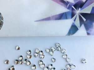 Alternative view of 10pcs Tooth Gems Preciosa® Heart Crystal 3mm Lead-Free Gems Non hotfix foiled Austrian Rhinestones Flatbacks