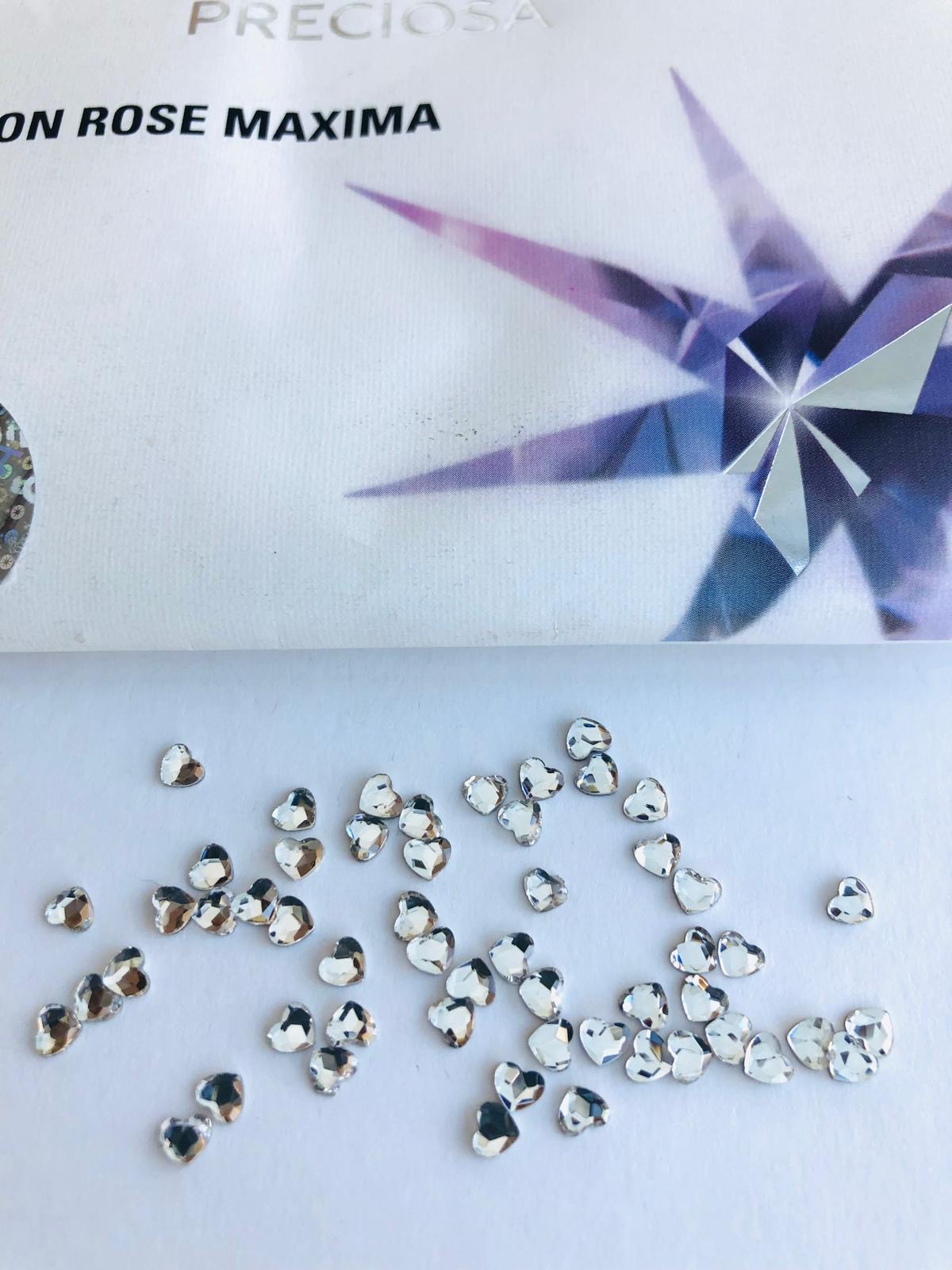 10pcs Tooth Gems Preciosa® Heart Crystal 3mm Lead-Free Gems Non hotfix foiled Austrian Rhinestones Flatbacks