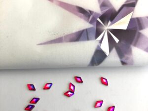 Alternative view of 10pcs Tooth Gems Preciosa® AB siam Diamond 5x3mm Lead-Free Crystal Gems Non hotfix foiled Austrian Rhinestones Flatbacks