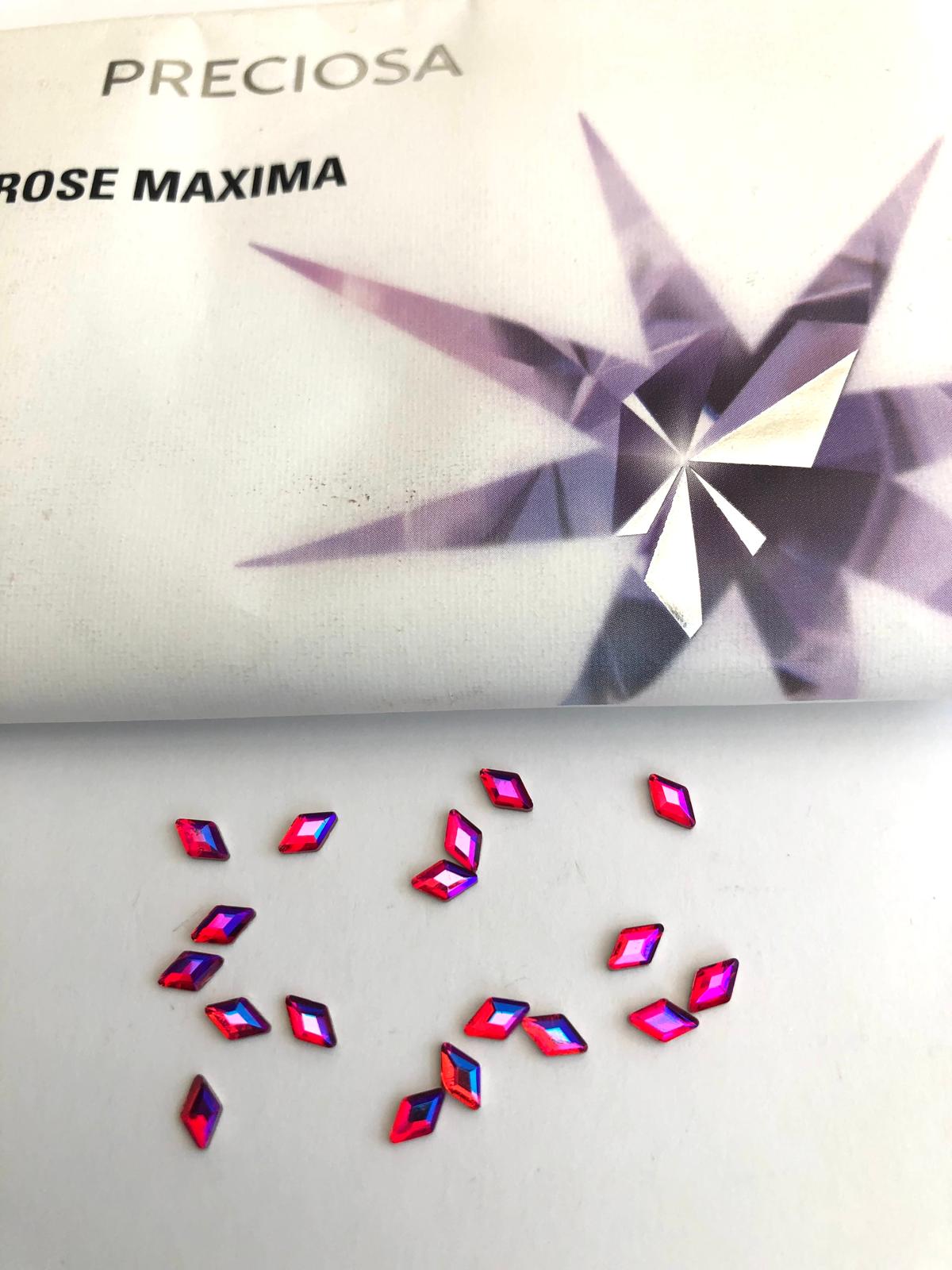 10pcs Tooth Gems Preciosa® AB siam Diamond 5x3mm Lead-Free Crystal Gems Non hotfix foiled Austrian Rhinestones Flatbacks