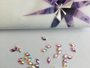 10pcs Tooth Gems Preciosa® AB Crystal  Diamond 5x3mm Lead-Free Crystal Gems Non hotfix foiled Austrian Rhinestones Flatbacks