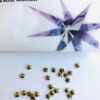 10pcs Tooth Gems Preciosa® Aurum Gold MINI STAR Star 4mm Lead-Free Gems Non hotfix foiled Austrian Rhinestones Flatbacks