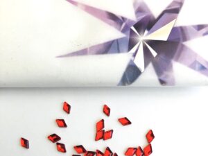 10pcs Tooth Gems Preciosa® Light siam  Diamond 5x3mm Lead-Free Crystal Gems Non hotfix foiled Austrian Rhinestones Flatbacks