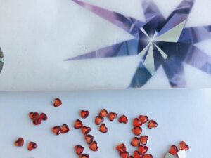 Alternative view of 10pcs Tooth Gems Preciosa® Orange Heart 3mm Lead-Free Crystal Gems Non hotfix foiled Austrian Rhinestones Flatbacks