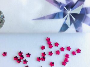 10pcs Tooth Gems Preciosa® Cerese Pink MINI STAR Star 4mm Lead-Free Gems Non hotfix foiled Austrian Rhinestones Flatbacks