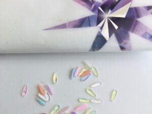 10pcs Tooth Gems Preciosa® Mix Pastel Drops 2x6mm Lead-Free Crystal Gems Non hotfix foiled Austrian Rhinestones Flatbacks