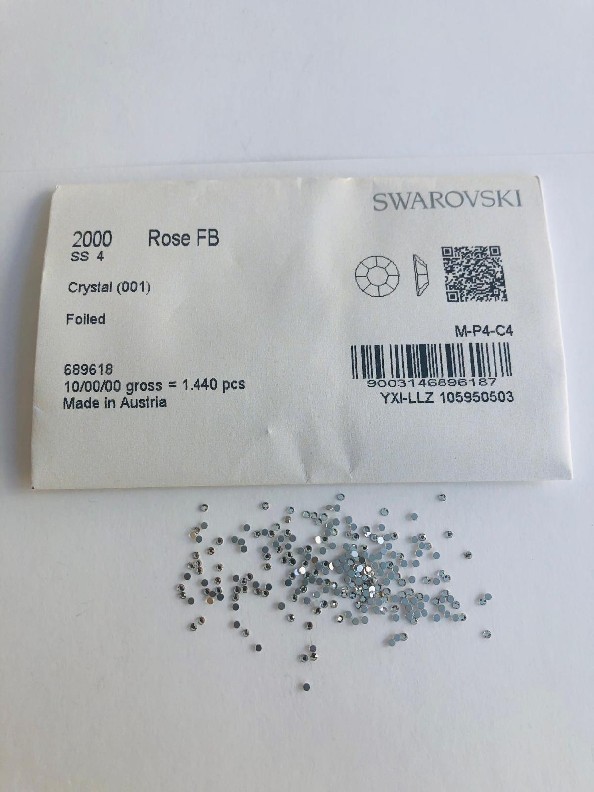50pcs  Swarovski® Crystals non hotfix ss4 Rhinestones  Flatbacks 2000 2058