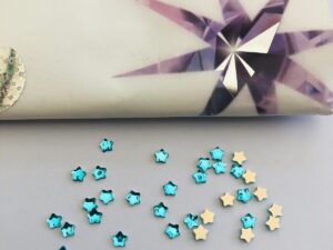 Alternative view of 10pcs Tooth Gems Preciosa® Aquamarine MINI STAR Star 4mm Lead-Free Gems Non hotfix foiled Austrian Rhinestones Flatbacks