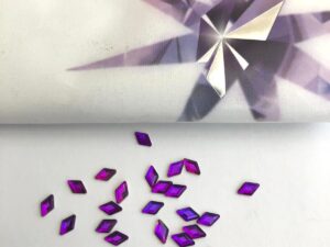 Alternative view of 10pcs Tooth Gems Preciosa® Volcano Purple Diamond 5x3mm Lead-Free Crystal Gems Non hotfix foiled Austrian Rhinestones Flatbacks