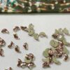 10pcs Tooth Gems Preciosa® Light Rose Moon 2x4mm Lead-Free  Gems Non hotfix foiled Austrian Rhinestones Flatbacks