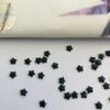 10pcs Tooth Gems Preciosa® Jet Black MINI STAR Star 4mm Lead-Free Gems Non hotfix foiled Austrian Rhinestones Flatbacks