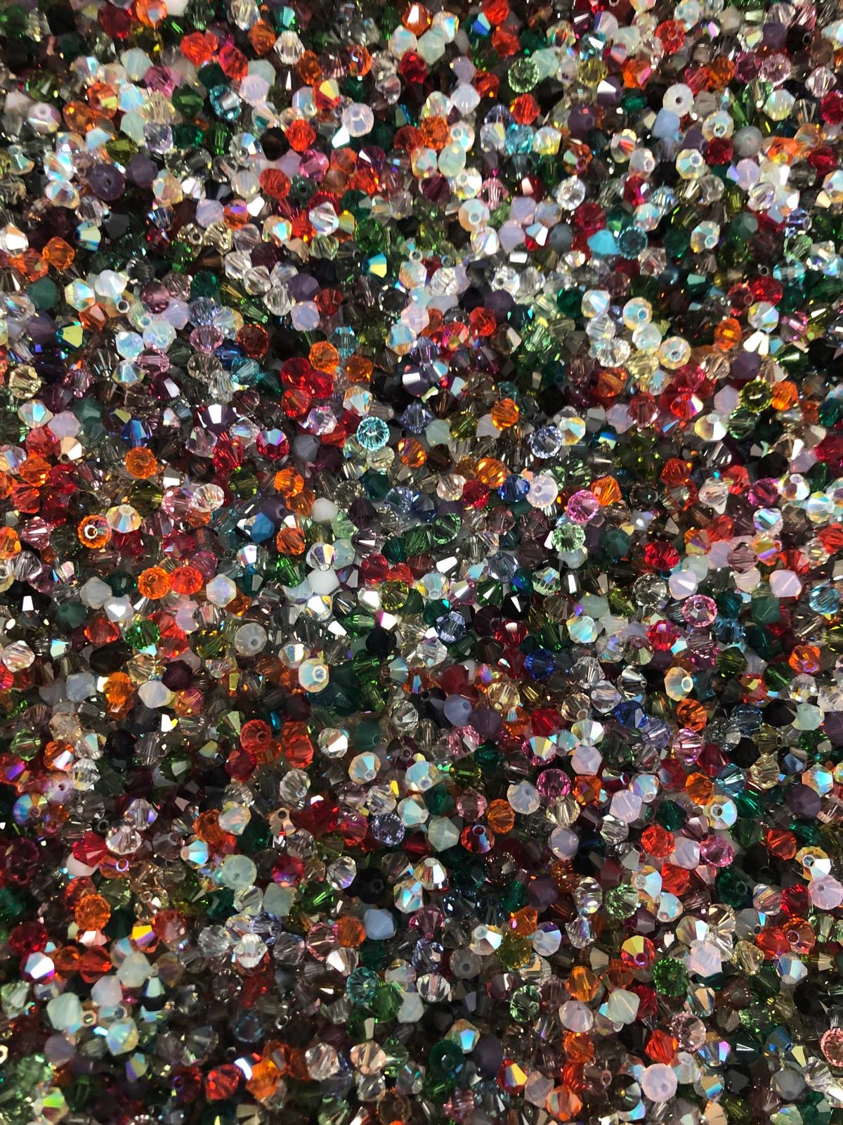 100pcs Swarovski® 4mm Mix Colour Crystal Bicone Beads 5328