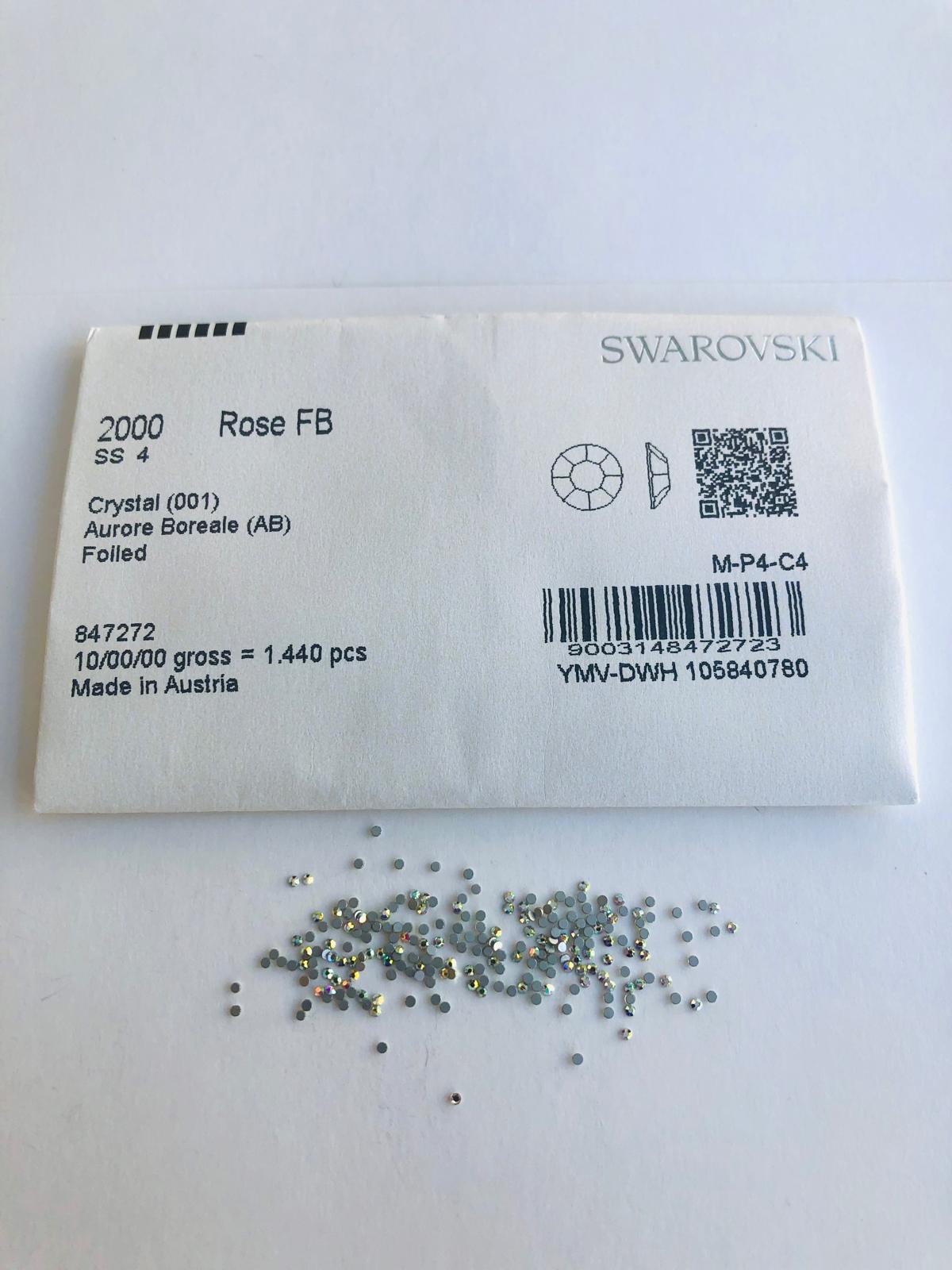 50pcs  Swarovski® AB Crystals non hotfix ss4 Rhinestones  Flatbacks 2000 2058