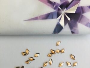 Alternative view of 10pcs Tooth Gems Preciosa® Golden shadow  Diamond 5x3mm Lead-Free Crystal Gems Non hotfix foiled Austrian Rhinestones Flatbacks