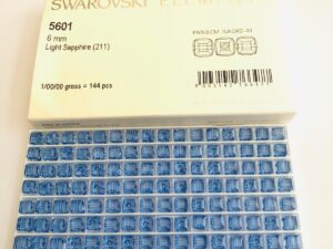 Alternative view of 10pcs Swarovski® 6mm Light Sapphire Cubic Beads ref: 5601