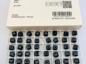 Alternative view of 10pcs Swarovski® 8mm Jet Black Cubic Beads ref: 5601