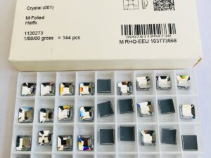Alternative view of 10pcs Swarovski® Crystal 10mm Classic Square Crystal Flat Backs Hotfix ref: 2483